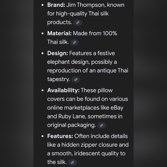 Jim Thompson Elephant Design Silk Pillow - Picture 11 of 11